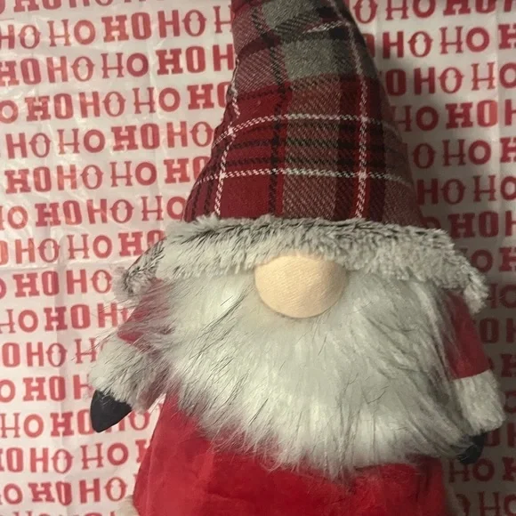 NWT plaid Santa plush gnome by Gallerie 2 - Picture 2 of 6